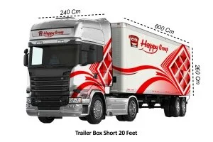 Trailer Box Short 20 Feet